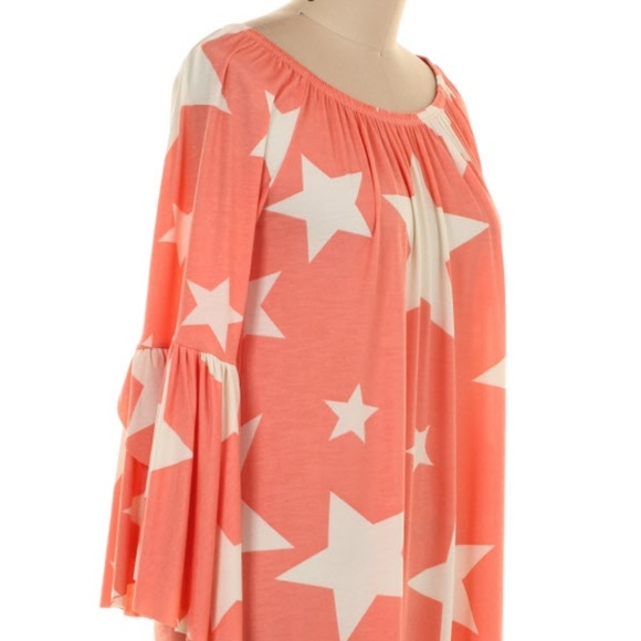 **BOUTIQUE** NWT Coral Star Tunic   PLUS 3X - Picture 3 of 3